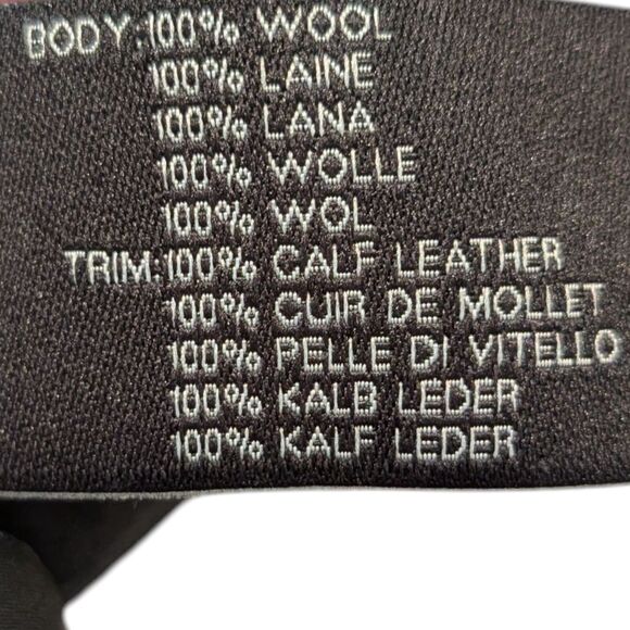 Ralph Lauren Black Label Sweater 100% Wool V-Neck Leather Trim L Fall Winter - Picture 6 of 6